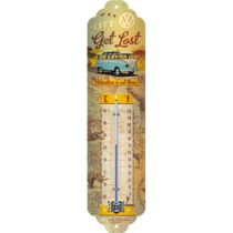 Nostalgic-Art, Analogue Retro Thermometer, VW Bulli T1 -Let`s Get Lost – Volkswagen Bus gift idea, Metal wall decoration, Vintage design, 6.5 x 28 cm