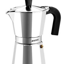 Braisogona Monix Vitro Expres Non-Stick Coffee Maker, Aluminium, Silver, 3 Cups