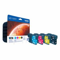 Brother LC-1100HYBK/LC-1100HYC/LC-1100HYM/LC-1100HYY Inkjet Cartridge, Black/Cyan/Magenta/Yellow, Multi-Pack, High Yield, Includes 4 x Inkjet Cartridges, Brother Genuine Supplies