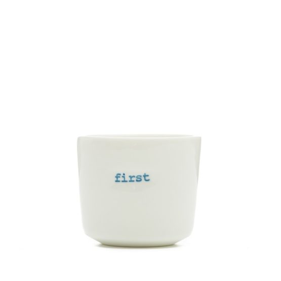 Keith Brymer Jones Word Range Cups Set of 4, What Came First The Chicken or The Egg - Image 3