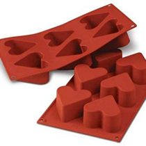 Silikomart 20.036.00.0060 Silicone Mould Heart, Large, Terracotta