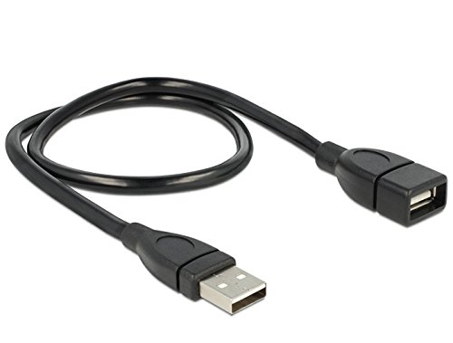 DeLOCK USB 2.0 A Male to Female Shapecable 50 cm Black, 50cm - Image 3