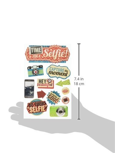 Paper House Productions Time for a Selfie 3D Stickers , Multi-Colour, PHSTDM-0239E, 22.4 x 12 x 0.5 cm, Multicolour - Image 2