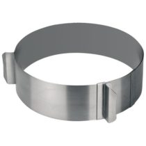 LACOR Stainless Steel Adjustable Pastry Ring, Silver, One Size, 16-30 cm