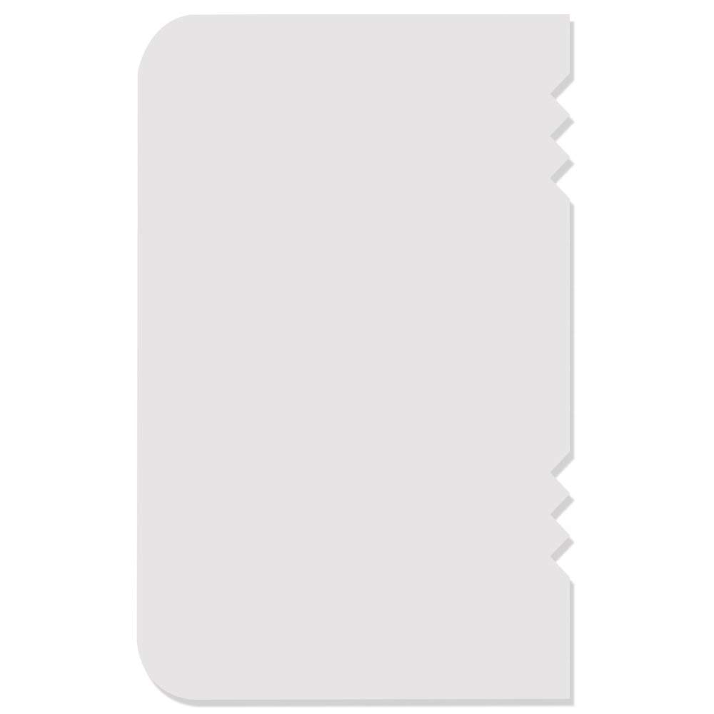 PME Patterned Edge Plastic Side Scraper Set, White, Standard - Image 3