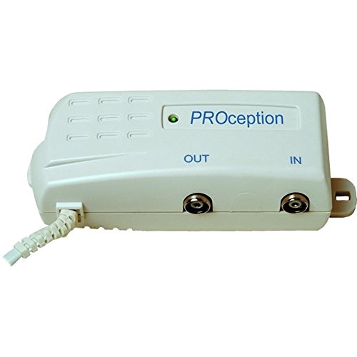 Proception PROAMP11 1 Way Professional Indoor Digital Aerial Signal Booster Amplifier for TV, gray, label '1 tv'