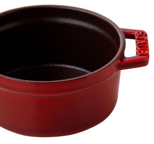 STAUB Cast Iron Roaster/Cocotte, Round, 26 cm, 5 L, Grenadine, 26cm - Image 4