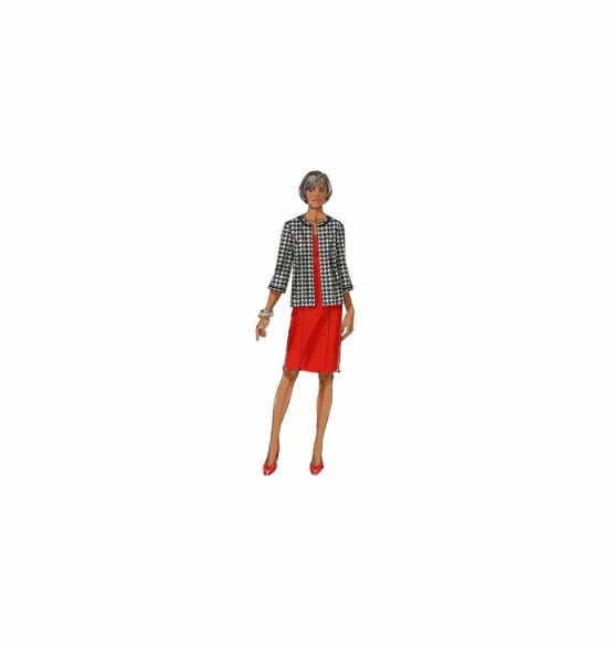 Butterick Patterns B5719 Size RR 18W-20W-22W-24W Misses'/ Women's Jacket, Dress, Skirt and Pants, Pack of 1, White - Image 4