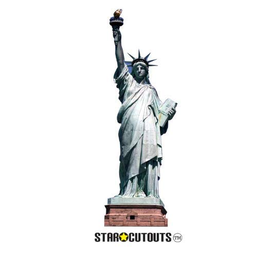 Star Cutouts Cut Out of Statue of Liberty,Grey, Life Size