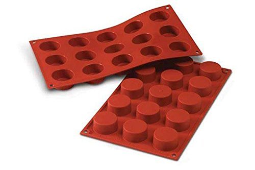 Silikomart SF027 Petit-Fours - Silicone Mould ø40 H 20 MM, Terracotta