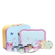 Tobar Children's Tin Tea Set with Butterfly Design