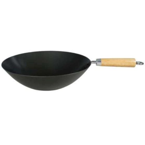 Dexam Heavy Gauge Non Stick Carbon Steel Wok 30cm/12-inch
