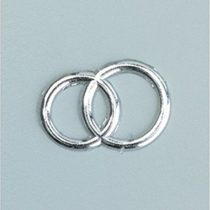 Efco Wax Decoration Wedding Rings 30 mm 1 pc. Silver Brilliant