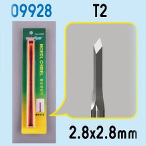 Master Tools 09928 - Model Making Accessories Chisel T2, Chisel, Grey, Gray