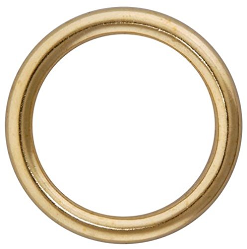 Pack of 24 Bulk Hardware BH03263 Metal Curtain Drapery Rings 1.1/4 inch 1 inch Inner Dia.25mm - Brass Plated Outer Dimension 32mm
