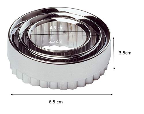 Chef Aid Pastry Cutters, Set Of 3, Cookie Biscuit Cutter, Scone, Mince Pie, Tarts, Mini Quiches, Dough, At Home Baking - Image 2