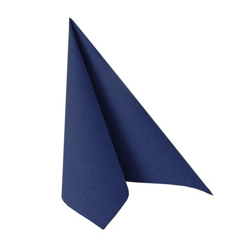 Papstar Royal Collection 11605 Serviettes with 1/4 Fold 40 x 40 cm Dark Blue Pack of 50, 40cm X 40 cm