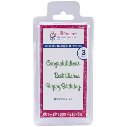 Spellbinders D-Lites Sentiments One, 393639, Brown - Image 2