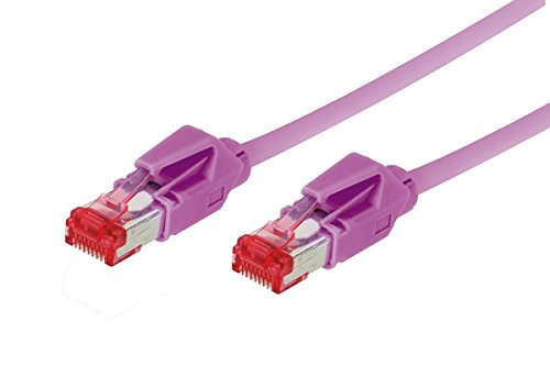 Tecline 71810 M Ethernet Patch Cable Category 6A S/FTP PiMF EIA/TIA Class EA, 10 M Heather, purple