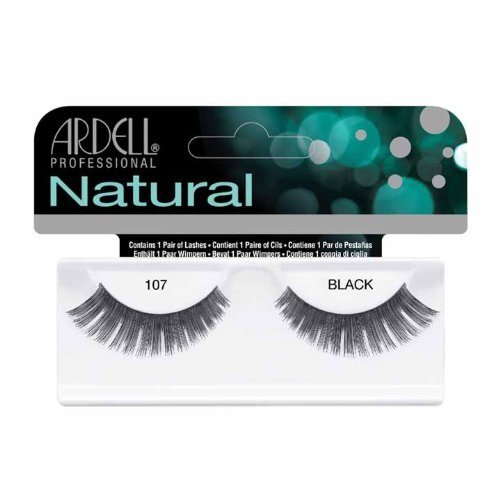 Ardell Professional Natural Lashes 107 Black, 1 pair (Pack of 1)