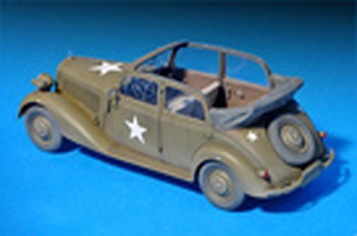 Miniart 1:35 Scale German Staff Car 170V Plastic Model Kit, Various, Small - Image 3