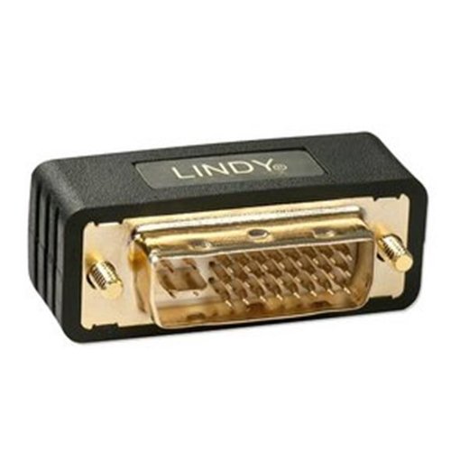 LINDY DVI-I Male to DVI-I Female Adapter, Black