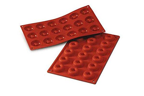 Silikomart SF010 Silicone Mould for Monoportions SAVARIN, Non-stick, 18 cavities, Pack of 1 Cake Mould