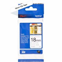 Brother TZe-N241 Labelling Tape Cassette, Black on White, 18mm (W) x 8M (L), Non-Laminated, Brother Genuine Supplies