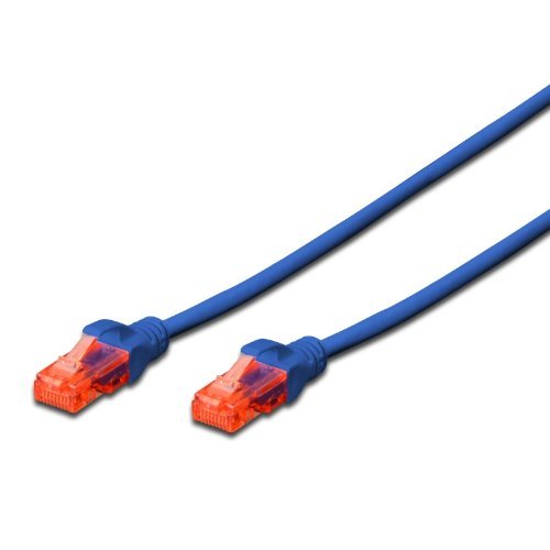 ewent CAT 6 U/UTP Patch Network Ethernet cable, transmission up to 1Gigabit, AWG 26/7, 5m, Blue