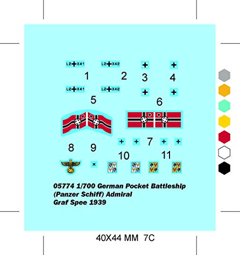 Trumpeter 1:700 - German Admiral Graf Spee (1939), Various, Mittel - Image 3