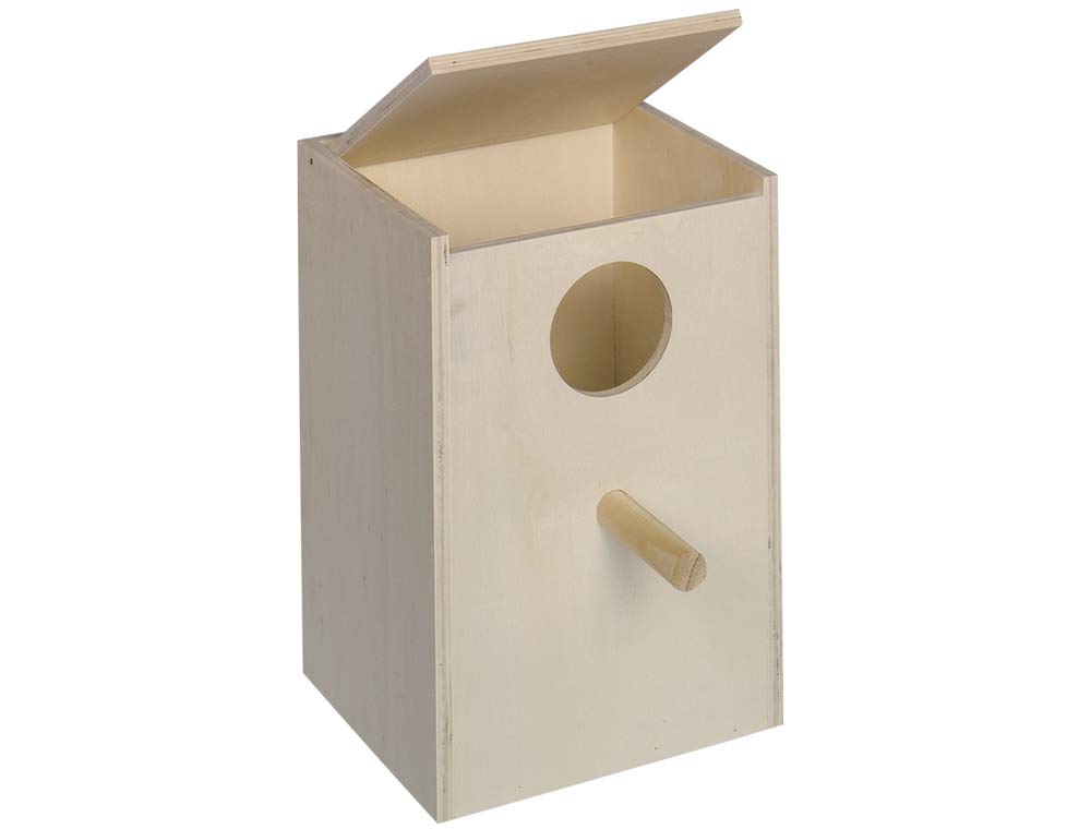 Nobby Parakeet Nesting Box Vertical, Large, 25 x 25 x 36 cm, natural