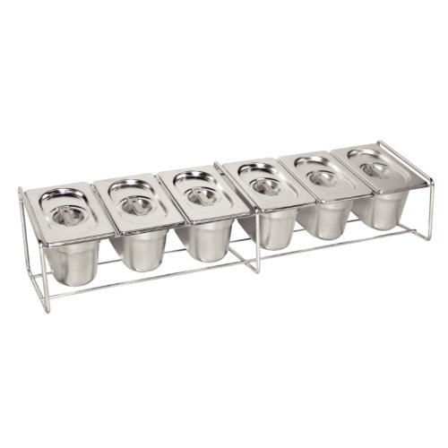 Vogue Wire Gastronorm Tray Organiser Stand, Silver, Stainless Steel Rack
