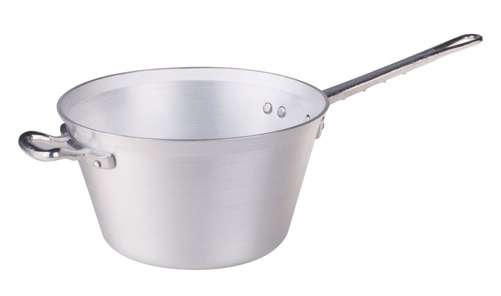Pentole Agnelli Family Cooking Aluminium Polenta Pot With 1 Handle And Hand Grip, Diameter 18 Cm, Silver