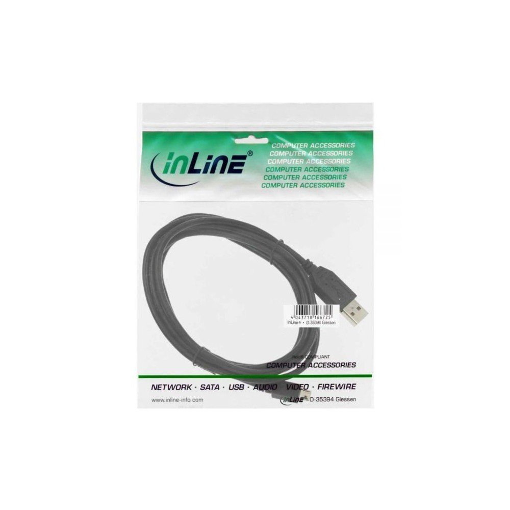 InLine® Micro-USB 2.0 cable, USB A to Micro-B, black, 0.5m 1x - Image 3
