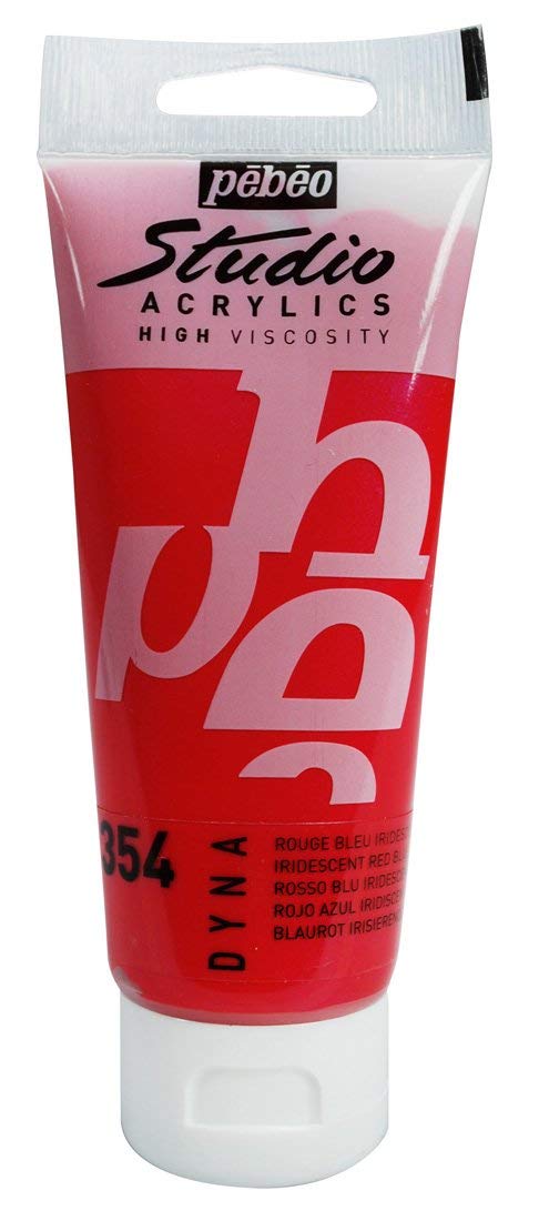 Pébéo - Studio Acrylics Fine Acrylic - Acrylic Paint - Iridescent Acrylic - Iridescent Red-Blue, 100 ml, 100 ml (Pack of 1)