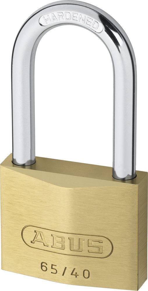 ABUS 04775 40mm Long Shackle Brass Padlock, 40 mm, Gold/Silver - Image 2