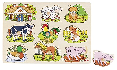 Goki Soundpuzzle, Farm, With Animal Voices, Mixed, Medium