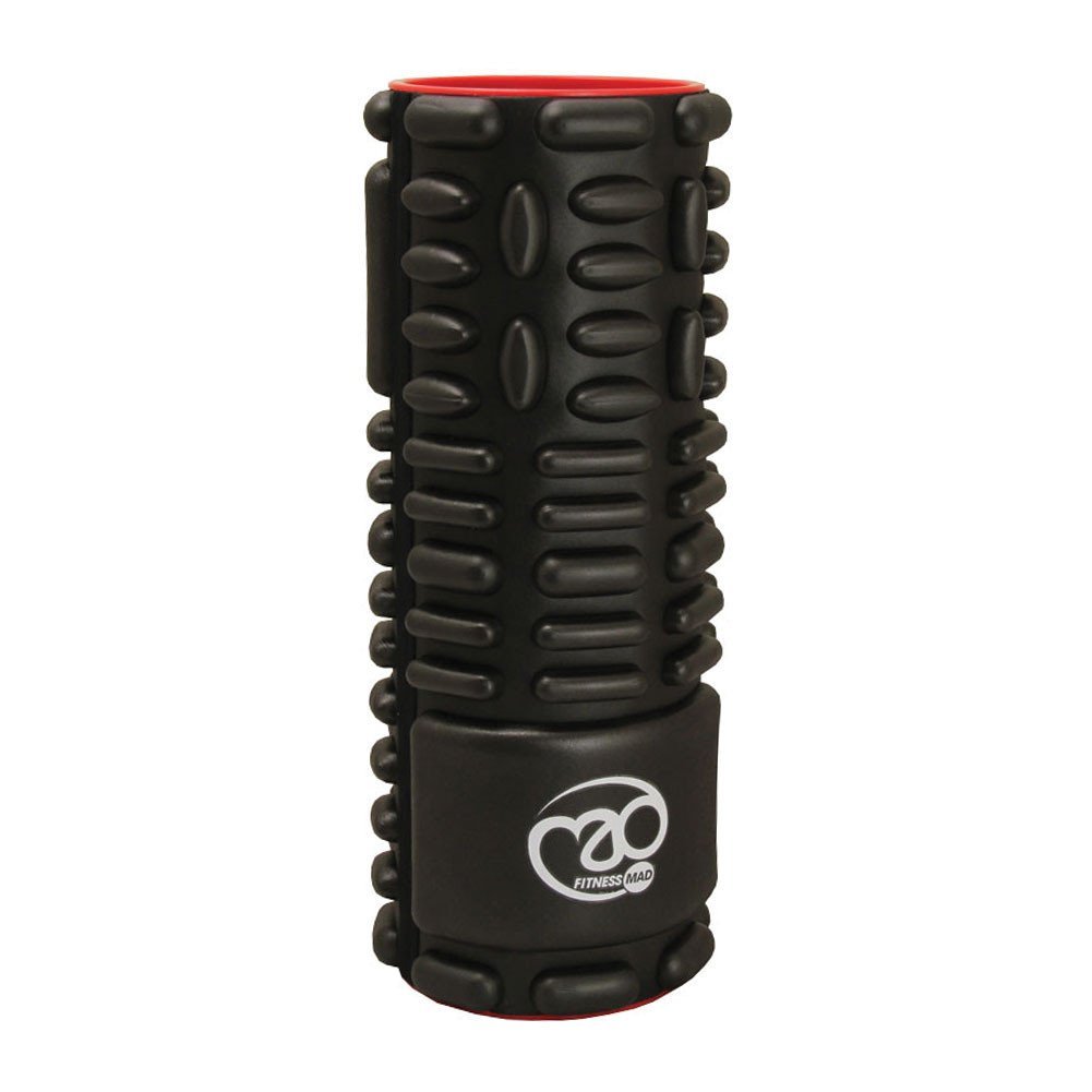 Fitness Mad Vari-Massage Foam Roller, Black / Red, 30cm