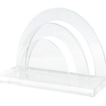 WEDO Cristallic 603016 Acrylic Letter Stand with 2 Compartments Clear