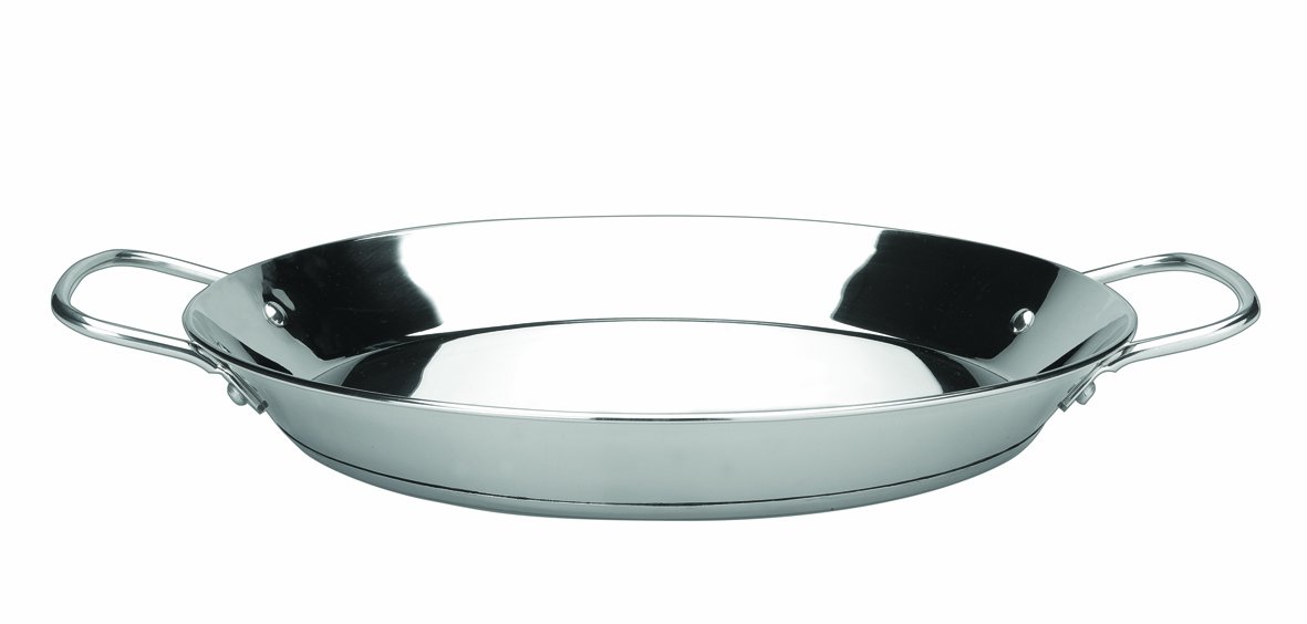 IBILI Premier Paella Pan, 36 cm, Stainless Steel, 7 Servings, Suitable for Induction Hobs, Silver