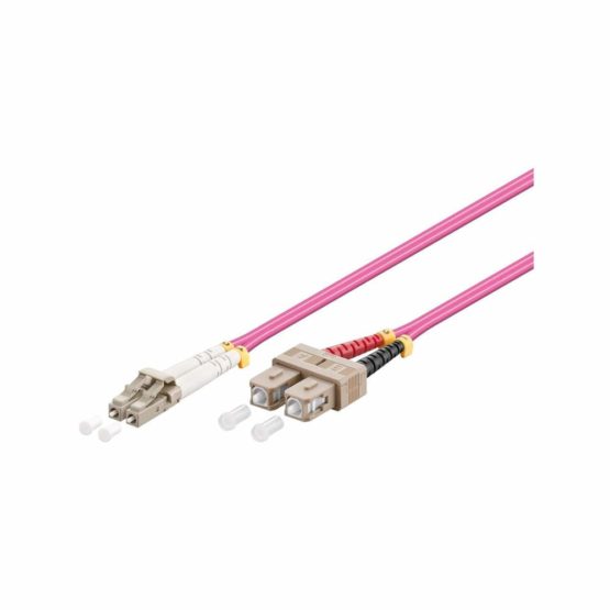 goobay 95944 Optical Fibre Cable, Multimode (OM4), Violett, 2 m Length