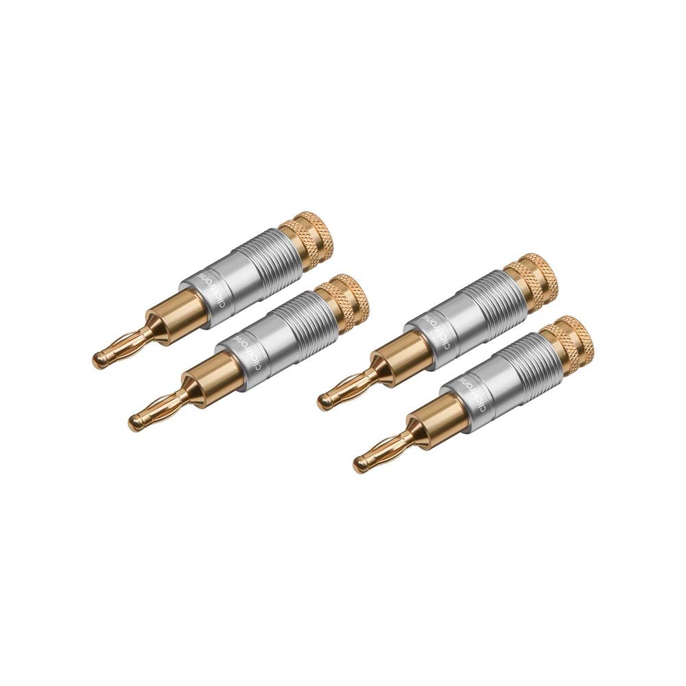 Clicktronic Banana Plugs Pack of 4