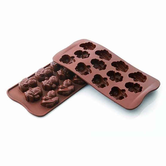 silikomart Silicone Chocolate Mould Angels, Brown - Image 2
