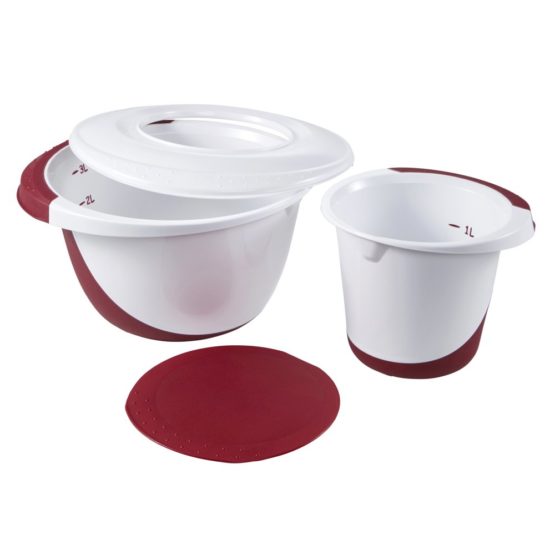keeeper Deluxe Mixing Bowl Set, Wine Red, 27 x 27 x 15 cm - Image 3