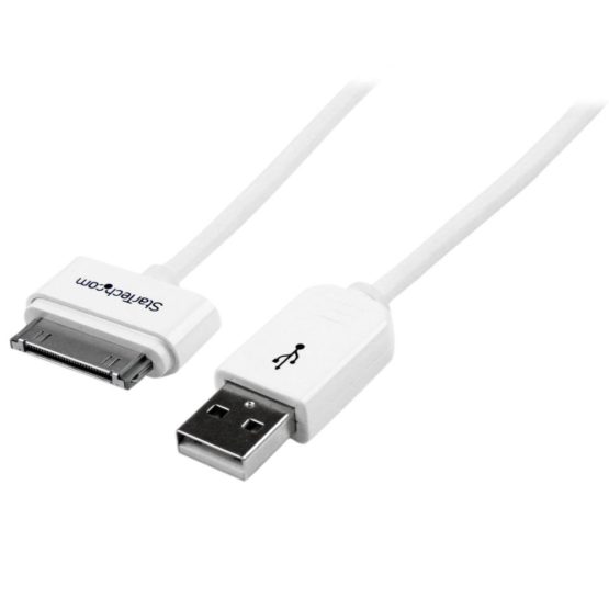 StarTech USB2ADC1M 1 m (3 ft) Apple 30-Pin Dock Connector to USB Cable for iPhone/iPod/iPad with Stepped Connector - Image 2