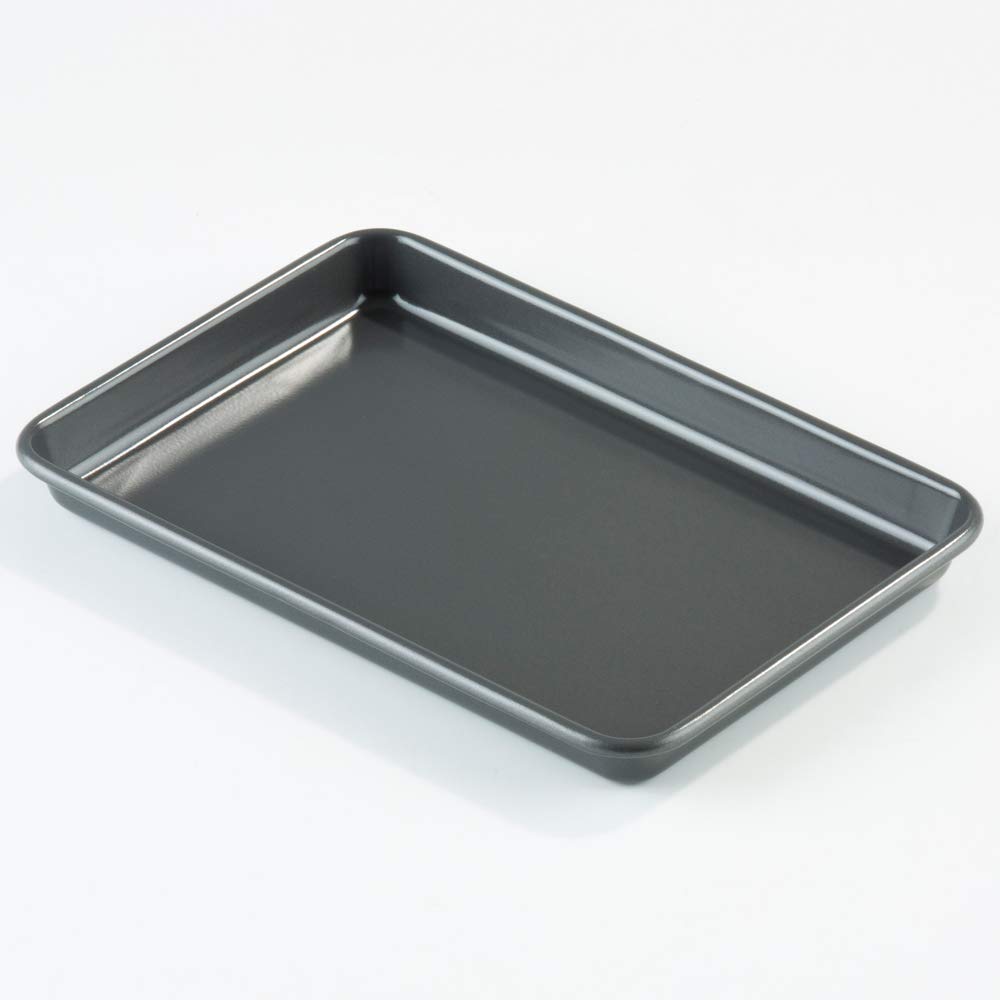 Prochef KB1012 Teflon Silicon Coated Small Oven Tray 25cm x 17cm , Black (Packaging may vary), Grey - Image 4