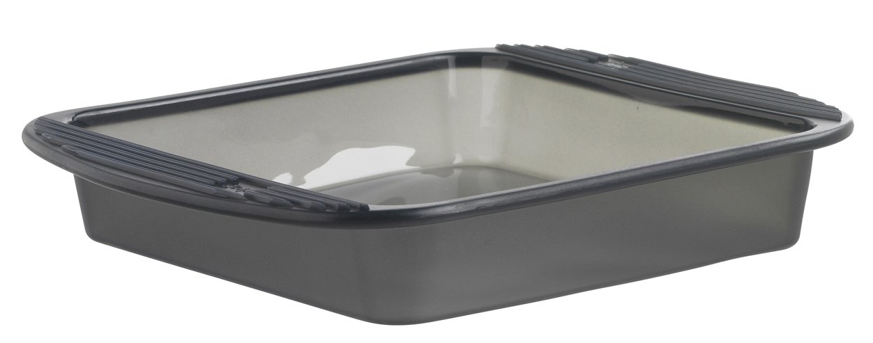 Mastrad Square Cake Baking Pan, Roasting Pan Dish - Silicone, Non-Stick, Dishwasher Safe, 9x9 inch, Grey - F40214 - Image 3