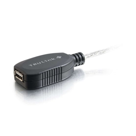 C2G 12M Active-USB 2.0 A Male to USB 2.0 A Female Black Active USB Extension Cable, Long Distance USB Extension Lead - Image 3
