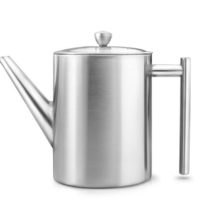 Bredemeijer 3151MS Teapot Cylindre 1,2L, Satin Finish, Stainless Steel, Silver, 19.2 cm*189.0 mm*18.6 cm
