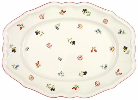 Villeroy & Boch 1023952920 Petite Fleur Serving Plate, 37 cm, Premium Porcelain, White/Colourful